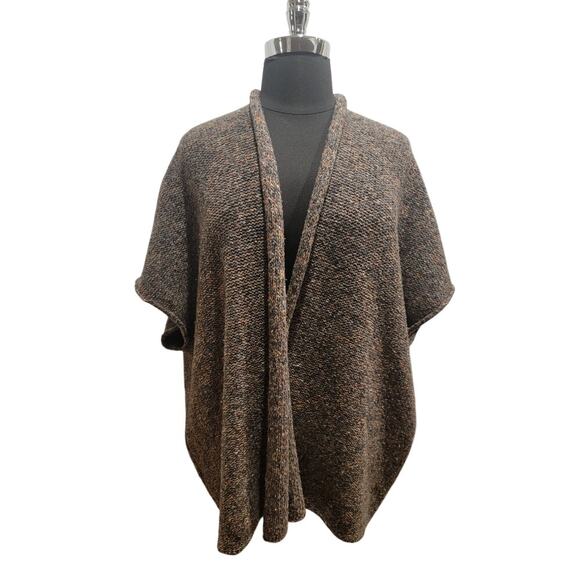 Eskandar Cardigan Knit Wool‎ Cashmere Sweater Sz OSBrown Gray Orange - Picture 5 of 11